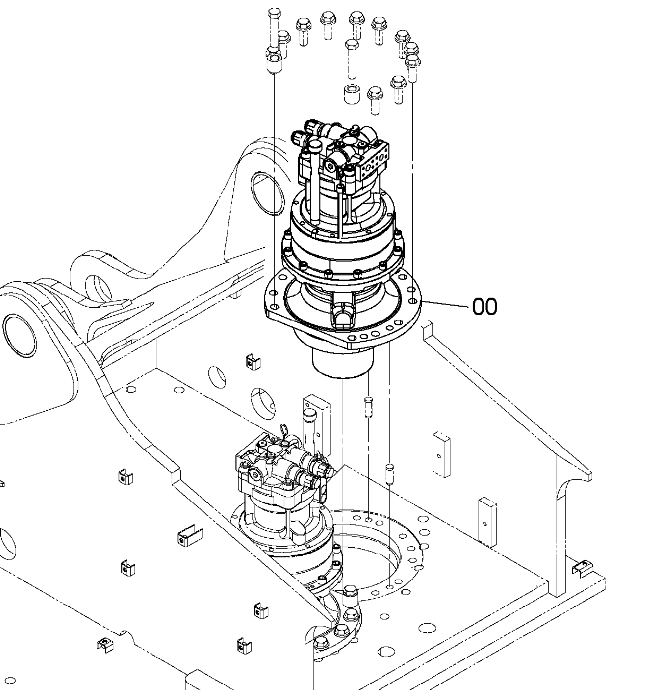 Dispositivo de giro Hitachi ZX470LC-5G YB60000927 9301098